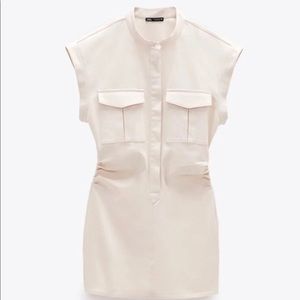 Zara pocket pleat dress